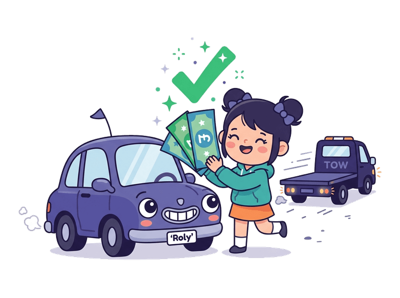 Step 4: Get Paid — Bank transfer on collection in Sydenham. No waiting, no chasing. The money is yours before we drive away with your old car.