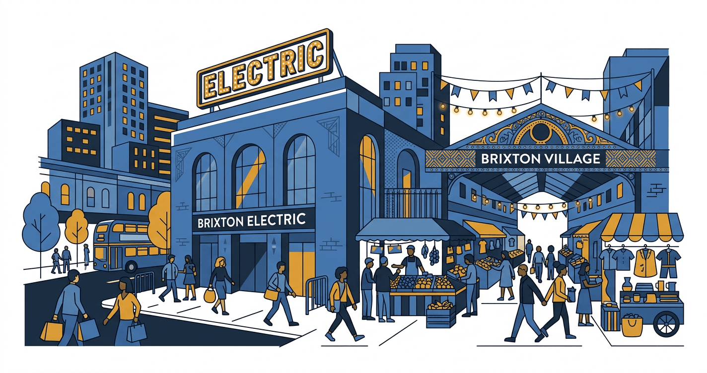 Illustration of a London landmark near Lambeth